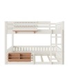 KWPZQEB Bunk Bed, Wooden Bunk Bed w/ Ladder & Safety Guardrails, Pegboard & Bookshelf, Floor Bunk Bed, No Box Spring Needed - 4 of 4