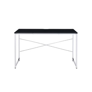 HomeRoots 47" Black and Silver Writing Desk - 1 of 4