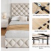 Bed Frame with 4 Storage Drawers, Linen Upholstered Platform Bed Frame with Headboard and Footboard - 4 of 4
