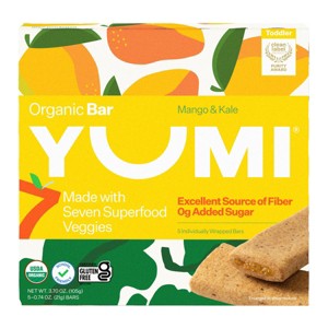 YUMI Organic Bars Mango & Kale Baby Food - 5ct/3.7oz - 1 of 4