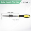 Unique Bargains Triangular Metal File High Carbon Steel PVC Grip Handle Hand Files - 3 of 4