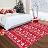 8x10 Christmas Area Rug Snowflake and Xmas Tree Pattern Boho Floor Cover Machine Washable Indoor Carpet Rug Holiday Decorative Non Slip Accent Rug - 2 of 4