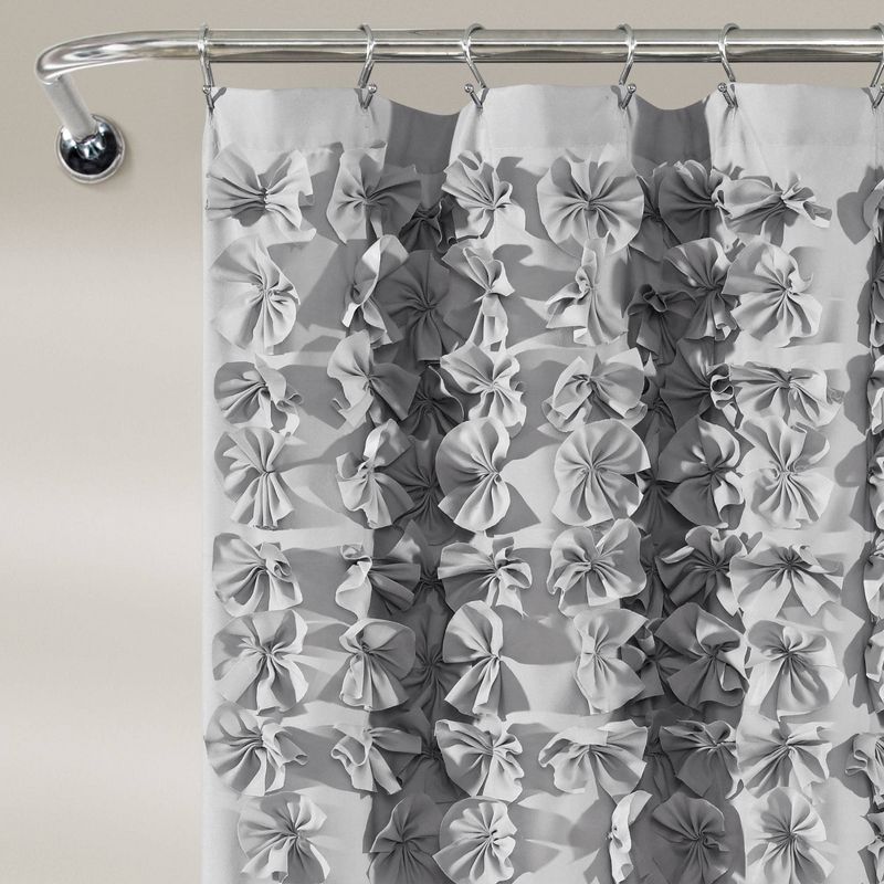 Lucia Scattered Flower Textured Shower Curtain - Lush Décor , 3 of 11