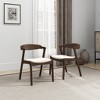 Vynxaria Cream Velvet Dining Chairs - Set of 2 for Sophisticated Dining Spaces - 2 of 4