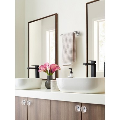 Clear and Polished Nickel Wall Mounted Towel Bar