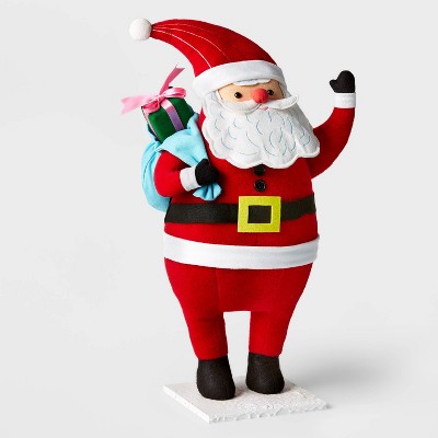 20.5&#34; Fabric Santa Claus Decorative Figurine - Wondershop&#8482;