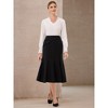 INSPIRE CHIC Women's Mermaid High Waisted Pleated Fishtails Midi Skirt - 3 of 4