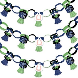 Big Dot of Happiness Kentucky Horse Derby - 90 Chain Links and 30 Paper Tassels Decoration Kit - Horse Race Party Paper Chains Garland - 21 feet - 1 of 4