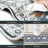 Gray Kitchen Rugs 3 Piece Set, Washable Non-Slip Kitchen Long Rug, Bohemian Style Farmhouse Hallway Doormat - 4 of 4
