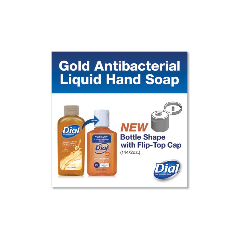 Dial Professional Gold Antibacterial Liquid Hand Soap, Floral, 2 oz, 144/Carton, 2 of 5