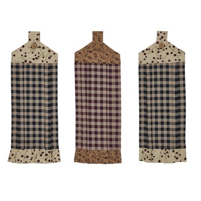 Pip Vinestar Button Loop Tea Towel Set of 3  VHC Brands