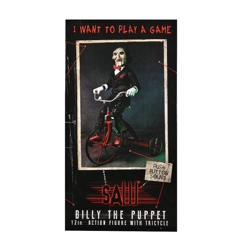 NECA Saw Billie The Puppet with Tricycle 12&#34; Action Figure, 2 of 6