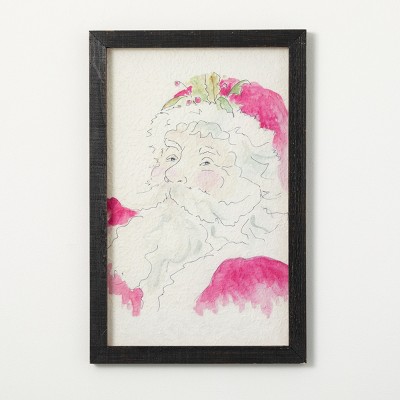 Santa Wall Decor Multicolor 30"H Wood