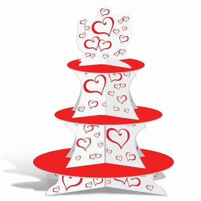 Beistle Valentine Cupcake Stand, 16", (1/Pkg) Multicolored