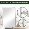 PexFix 36" x 24" Iron Rectangle Silver Pivot Wall Mirror Tilting Bathroom Vanity Mirror Metal Framed Adjustable Two-way mirror for Bedroom Living Room - 2 of 4