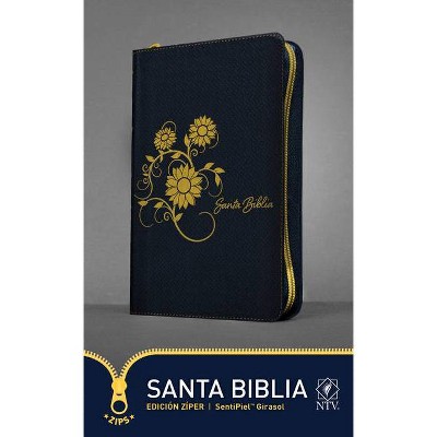 Santa Biblia Ntv, Edición Zíper, Girasol (Sentipiel) - (Leather Bound)