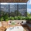 PexFix 72 in. x 47 in. Outdoor Privacy Rectangle Screen Galvanized Steel Panel Divider in Black - 3 of 4