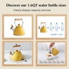 Itopfox Tea Kettle with Cool Touch Ergonomic Handle, Stainless Steel Stovetop Teapot Whistling Kettle for Tea Coffee, Hot Beverages, 1.6 Quart Yellow - 4 of 4