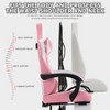 Gaming Chair with Footrest, High Back Gaming Chairs PVC Leather Ergonomic Office Gamer Chair Headrest Lumbar Support Racing Style Video Gaming Chair - 3 of 4