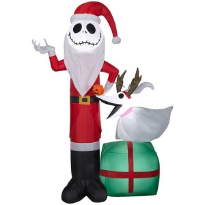 Gemmy 5 ft Airblown® Blowup Inflatable Jack Skellington & Zero with Built-In Lights Outdoor Decoration - Multicolored - 1 of 3