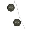 Storied Home Fabric String Ball Lights with Plastic Cord and 20 Lights, Green - 3 of 4