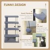 TopComfy Pet Steps and Ramps 4 Levels Cat Steps Pet Stairs Ladder Kitten Tree Climber with Scratching Posts for Living Room, Gray, 23.5"*15.8"*25.3" - 3 of 4