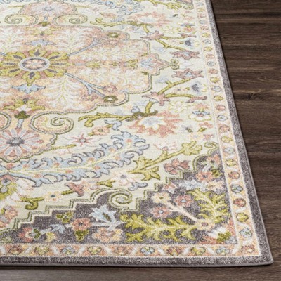 Wamuran Floral Traditional Multicolor Medium Pile Area Rug 6'7" x 9'