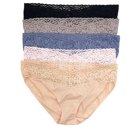Felina Women's Stretchy Lace Trimmed Bikini Underwear - Sexy Underwear For  Women, Bikini Panties, Seamless Panties (5-pack) (pastel Skies, S/m) :  Target