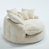 Aukfa 55" Oversized Round Chaise Lounge Chair, Modern Circle/Cloud Sofa Bed, Bean Bag Chair For Living Room - 4 of 4