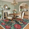 Washable Area Rugs for Living Room, Floral Rug for Bedroom, Soft Low Pile Non Slip Throw Rugs - 3 of 4