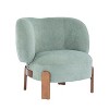 ModernLuxe Accent Chair, Cozy Wingback Armless Chair, Wooden Single Sofa Lounge Chair - 3 of 4
