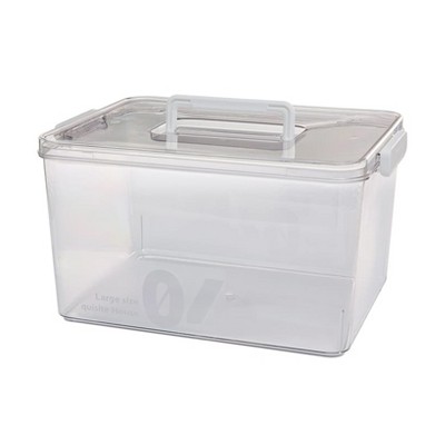 The Lakeside Collection Clear Storage Box with Handle