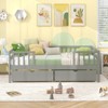 Safstar Twin Size Kids Bed w/Storage 2 Pull-out Drawers Side Shelf for Children & Teens - 4 of 4