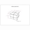 PAGED Chic Pouf Ottoman, Multifunctional Footstool for Living Room and Bedroom, Simple and Stylish Design - 4 of 4