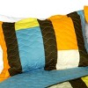 Slickblue 3 Piece Full/Queen, Soft Vermicelli Quilted Quilt and Shams, Quilt Set, Vertical Stripes, 9 Options - 2 of 4