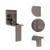 INFURNIC Desks Light Grey Foldable Desk with Hutch and Seven Shelves Strong and Durable for Versatile Storage , Grey, 6.8"*23.6"*31.4" - 2 of 4