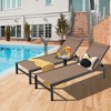 Tangkula Set of 2 Aluminum Patio Chaise Lounge Outdoor Adjustable Lounge Chair W/ 6-Position Backrest - image 2 of 4