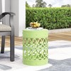 PAGED Modern Round Outdoor Side Table,Iron Patio End Tables for Backyard,Pool, Indoor Companion,Durable and Stable - 2 of 4