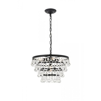 Elegant Lighting Kora 5 light Black Pendant