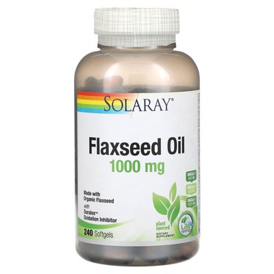 Solaray Flaxseed Oil, 240 Softgels (333 mg per Softgel)