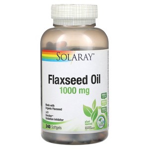 Solaray Flaxseed Oil, 1,000 mg, 240 Softgels (333 mg per Softgel) - 1 of 2