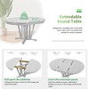 ChicFurnit Dining Sets Extendable Round Trestle Table Set with Cross Back Chairs for Kitchen Dining Room, Gray, 44.49"*19.49"*13.19" - 4 of 4