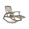 XIYUYEU Classic Patio Rocking Chair, Outdoor Rocking Chair with Acacia Wood Structure & Retractable Footrest - 3 of 4