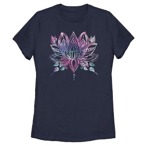 Women's Lost Gods Lotus Flower Sketch T-Shirt - 1 of 4