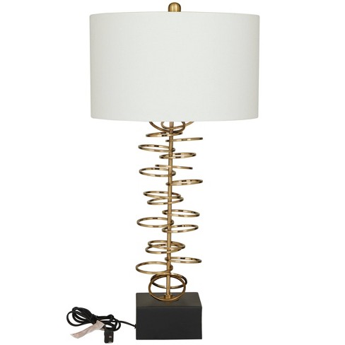 Gold metal deals lamp shade