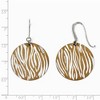 Black Bow Jewelry 29mm Cognac Animal Print Disc Dangle Earrings in Sterling Silver - 2 of 3