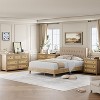 Drawer Dresser for Bedroom, 54'' Wide Rattan Dresser, Chest of Drawers, Wooden Chest with Clothes Storage Cabinet - 3 of 4