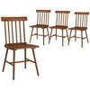 HOMCOM Windsor Dining Chairs Set, Farmhouse Wooden Kitchen Chairs with Rubber Wood Frame, Spindle Back for Dining Room, Living Room - 4 of 4