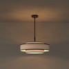 DORESshop Modern 5-Light Tiered Pendant Light, Non-Integrated, E12 Base, 3-Tier Fabric Shade with Black Trim, KD Style, 19.7 In - 4 of 4