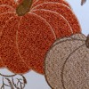 TopComfy Support Pillow Pumpkin Embroidered Cotton Throw Pillow for Autumn Harvest Decor, White, 17"*17"*10" - 3 of 4